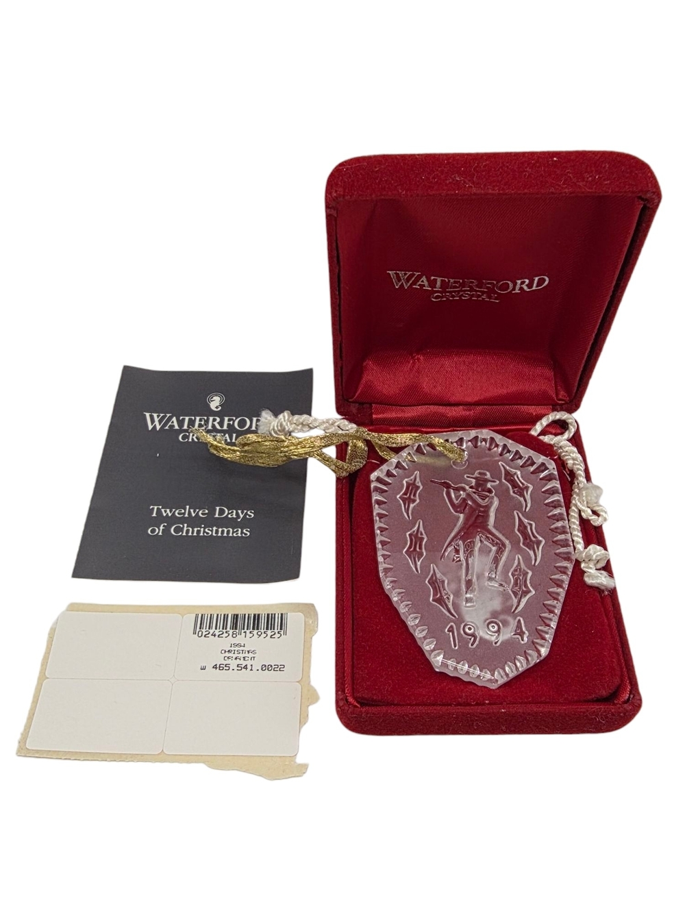 Waterford 1994 Crystal 12 Days of Christmas 11 Pipers Piping Christmas Ornament